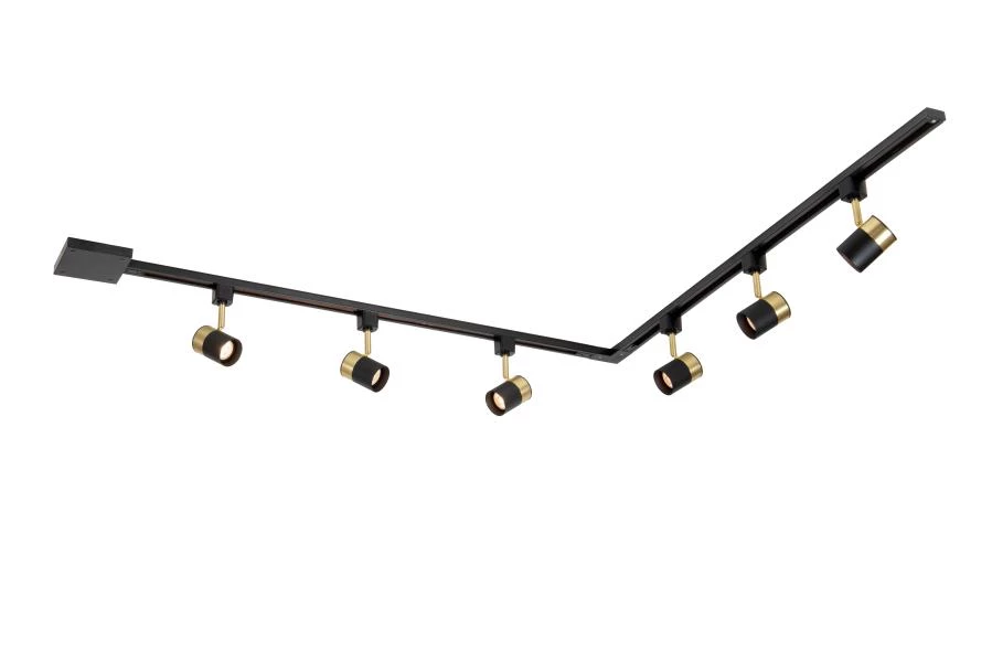 Lucide TRACK Starterset - 1-fase Railsysteem / Railverlichting - 2 meter - Zwart - detail 1